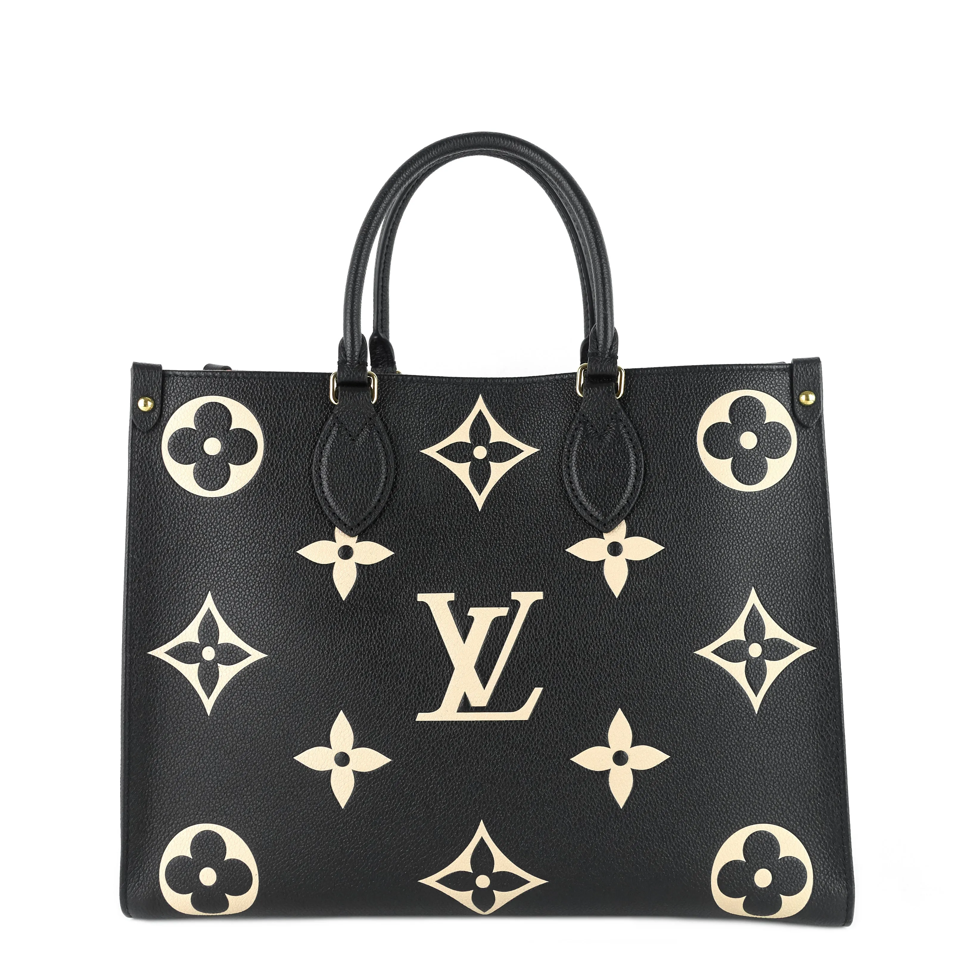 OnTheGo MM Bicolour Monogram Empreinte Leather Bag