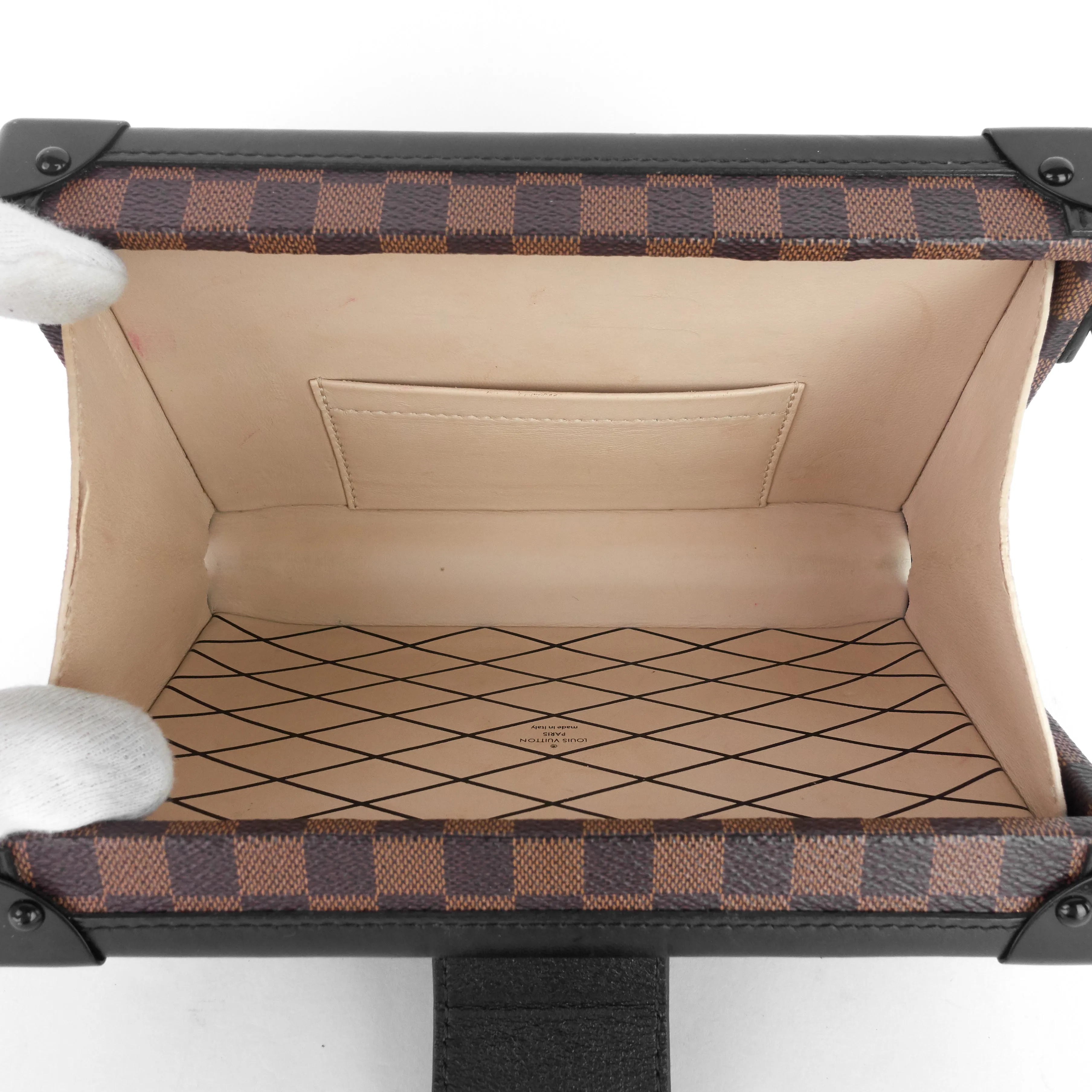 Petite Malle Damier Ebene Cavas Bag