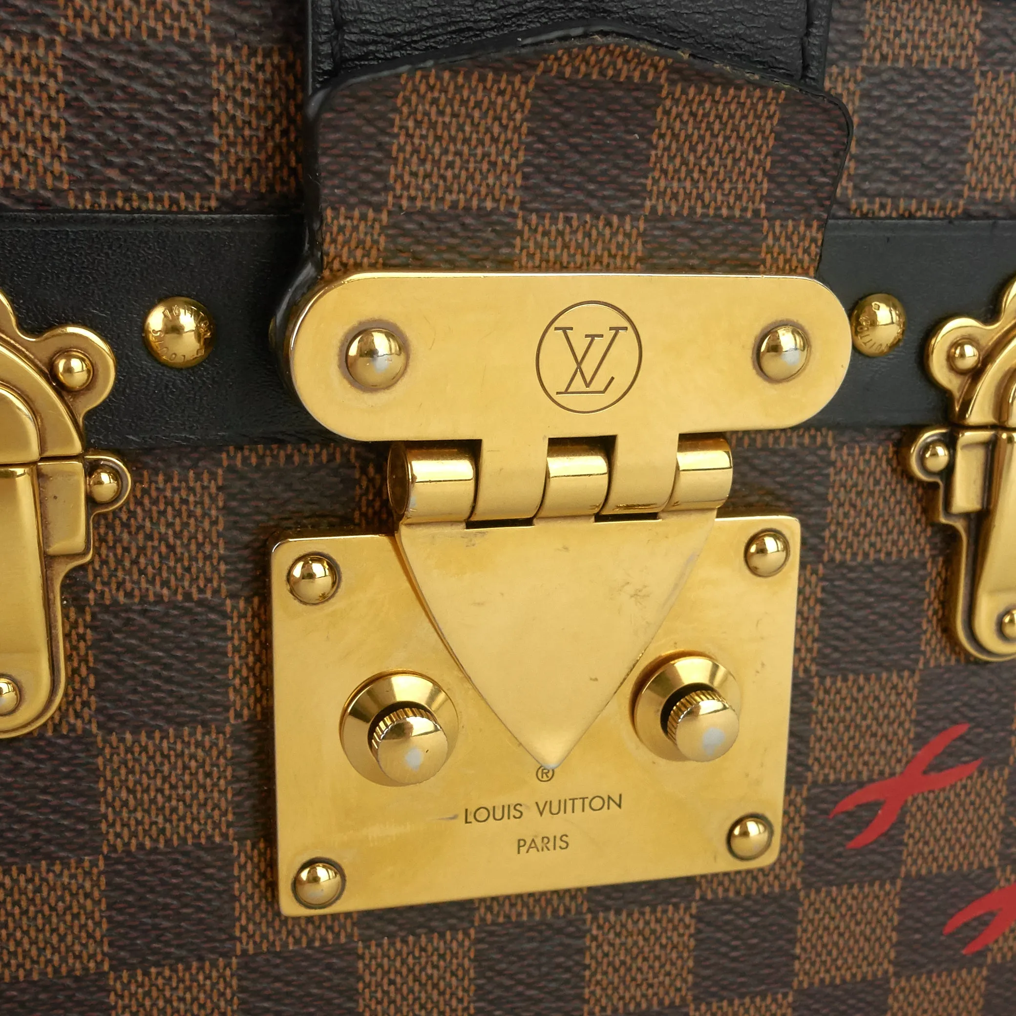 Petite Malle Damier Ebene Cavas Bag